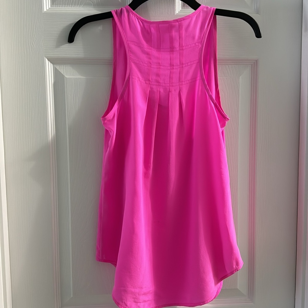 Lilly Putlizer Alyssa Pink Silk Tank Size XS - Picture 2 of 10